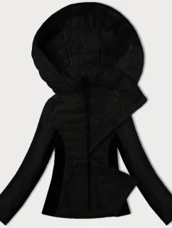 Dámska bunda z lepenej tkaniny J Style Black (16M9223-392)