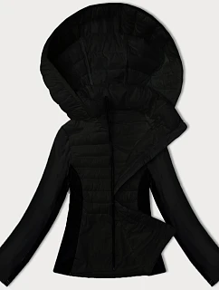 Dámska bunda z lepenej tkaniny J Style Black (16M9223-392)