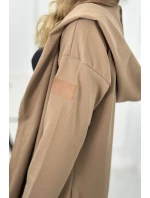 Dlhá pláštenka s kapucňou tiav