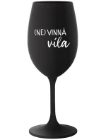 (NE)VINNÁ VÍLA - čierny pohár na víno 350 ml