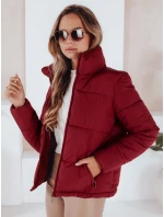 Dámska prešívaná zimná bunda LAROSE bordová FashionStreet TY5218