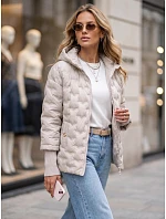 Dámska prešívaná bunda s kapucňou, svetlosivá, FashionStreet TY5867 Dámska prešívaná bunda s kapucňou, svetlosivá, FashionStreet TY5867