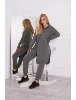 Súprava mikín s dlhšou stranou grafitová