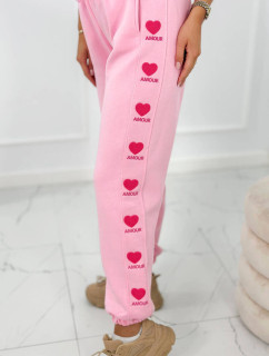 Bavlnené nohavice Amour ružový