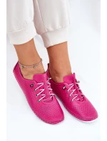 Półbuty Damskie Ze Skóry Naturalnej Artiker 54C0830 Różowe