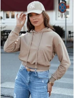 TRENDHOOD dámska mikina s kapucňou svetlohnedá FashionStreet BY1311 TRENDHOOD dámska mikina s kapucňou svetlohnedá FashionStreet BY1311