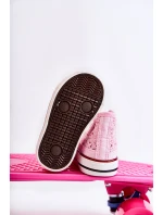 Dziecięce Wysokie Trampki Różowe Mona