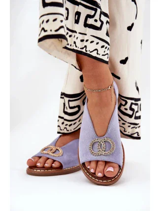Sandále na remienkoch A8228 fialové - Yolera