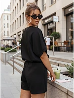 Dámsky letný motýlí set z mäkkej viskózy čierny FashionStreet AY1189