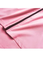 Svetloružová mikina s asymetrickou spodnou časťou (HD153-25)