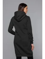 Dlhá čierna tepláková mikina (YS10005-3)