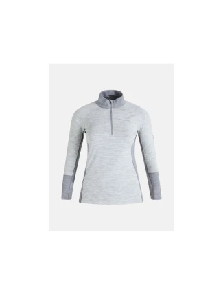 Peak Performance W Magic Half Zip Thermal T-Shirt Grey