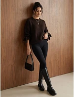 Dámsky oversize sveter v čokoládovej farbe FashionStreet MY2571 Dámsky oversize sveter v čokoládovej farbe FashionStreet MY2571