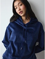 Dámska mikina Velour Rib Hoodie Admiral tmavomodrá – TRIUMPH Dámska mikina Velour Rib Hoodie Admiral tmavomodrá – TRIUMPH