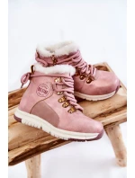 Dziecięce Ocieplane Botki Na Suwak Big Star KK374177 Różowe
