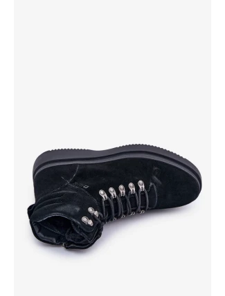 Semišové pánske zateplené trapper Big Star OO174187 black