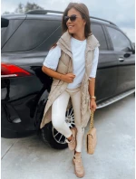Dámska prešívaná vesta MARIEL béžová FashionStreet TY3015 Dámska prešívaná vesta MARIEL béžová FashionStreet TY3015