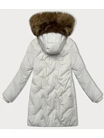 Dámska zimná bunda so šnúrkami na bokoch S'west light grey (R8295-26) Dámska zimná bunda so šnúrkami na bokoch S'west light grey (R8295-26)