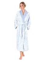 Dámsky vzorovaný župan Flora 2556 ice blue - Vestis