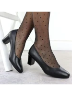 Dámske lodičky na nízkom podpätku čiernej farby Sergio Leone PB177