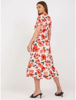 Šaty DHJ SK 7006 5.77 biela a červená