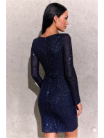 Dámske šaty SUK0422 Tmavo modrá - Roco Fashion