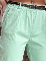 Dámske nohavice chinos s opaskom RELCIX mint FashionStreet UY2581