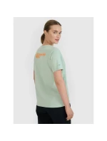 Dámske tričko oversize s potlačou 4F 4FWSS25TTSHF2238-47S