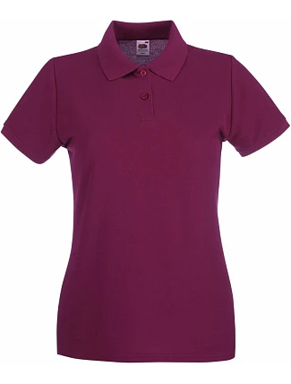 Fruit of the Loom Lady-Fit Premium Polo Dámske piké polo 16.3030 bordová Fruit of the Loom Lady-Fit Premium Polo Dámske piké polo 16.3030 bordová