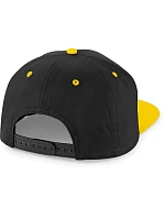 Beechfield B 610C 5-panelová snapbacková čiapka s kontrastným lemom 53.610C čierna/žltá