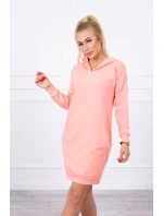 Marhuľové šaty s kapucňou