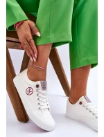 Damskie Materiałowe Tenisówki Cross Jeans LL2R4043 Białe