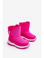 Śniegowce Ocieplane Na Rzep Dziecięce Różowe Big Star MM374121