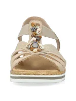 Pohodlné sandále Rieker W RKR680 beige Pohodlné sandále Rieker W RKR680 beige