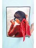 3D mätové šaty s potlačou hrášku a mašľou