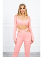 Súprava s blúzkou marhuľová