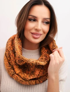 Dámsky pletený mäkký zimný komín KN25 horčicový