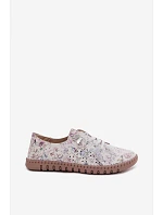 Okenní vzorové polobotky z přírodního semiše Multicolor Flaria