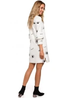 Šaty áčkového strihu s potlačou a volánovými rukávmi M445 - Moe