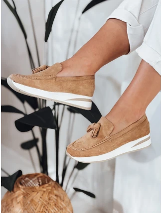 Dámske ľahké mokasíny na platforme MOCCKO khaki FashionStreet ZY0715