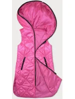 Ružová dámska vesta s ozdobným prešívaním (B8230-83) Ružová dámska vesta s ozdobným prešívaním (B8230-83)