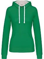 Kariban K 465 Dámska mikina s kontrastnou kapucňou 20.K465 svetlo kelly zelená/biela Kariban K 465 Dámska mikina s kontrastnou kapucňou 20.K465 svetlo kelly zelená/biela