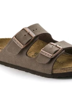 Birkenstock Arizona Kids Birko-Flor Nubuck Mocha úzke žabky (0552893)