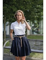Russell Athletic 566F Dámske elastické polo tričko z piké 10.566F biele Russell Athletic 566F Dámske elastické polo tričko z piké 10.566F biele