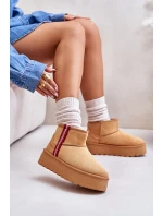 Śniegowce Damskie Na Platformie Ocieplane Camel Lomessa