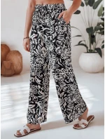 Dámske nohavice zo širokej tkaniny TROPICAL SUN black FashionStreet UY2634 Dámske nohavice zo širokej tkaniny TROPICAL SUN black FashionStreet UY2634