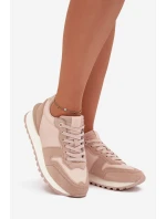 Skórzane Sneakersy Damskie Big Star OO274521 HI-POLY SYSTEM Nude