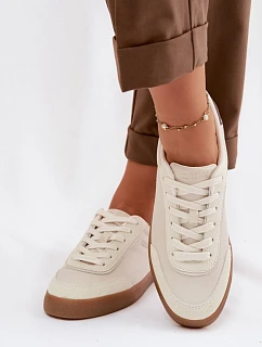 Dámske tenisky z eko kože Big Star TT274311 light beige