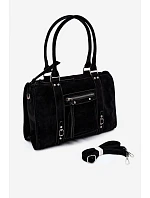 Veľká kabelka z imitácie semišu Black Nolita