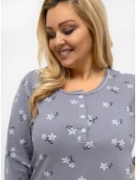 DU KN nočná košeľa FP 606.09 tmavosivá